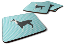 Load image into Gallery viewer, Llama Q' Ara Blue Check Foam Coaster  BB8092FC