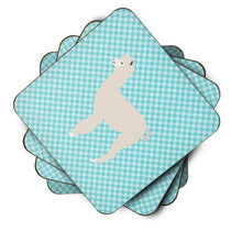 Load image into Gallery viewer, Alpaca Blue Check Foam Coaster  BB8093FC