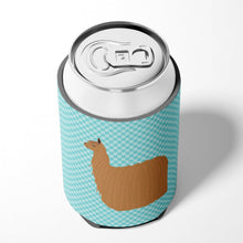 Load image into Gallery viewer, Alpaca Suri Blue Check Can or Bottle Hugger BB8094CC