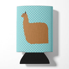 Load image into Gallery viewer, Alpaca Suri Blue Check Can or Bottle Hugger BB8094CC