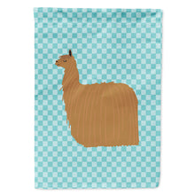 Load image into Gallery viewer, Alpaca Suri Blue Check Flag Canvas House Size BB8094CHF