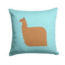 Load image into Gallery viewer, Alpaca Suri Blue Check Throw Pillow - 14x14 Decorative Pillow – Art for Your Home &amp; Patio BB8094PW1414