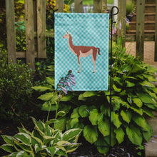 Load image into Gallery viewer, Guanaco Blue Check Garden Flag - Outdoor Decorative Yard Flag