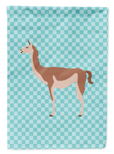 Load image into Gallery viewer, Guanaco Blue Check Garden Flag - Outdoor Decorative Yard Flag