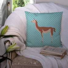 Load image into Gallery viewer, Guanaco Blue Check Throw Pillow - 14x14 Decorative Pillow – Art for Your Home &amp; Patio BB8095PW1414