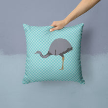 Load image into Gallery viewer, Rhea Blue Check Throw Pillow - 14x14 Decorative Pillow – Art for Your Home &amp; Patio BB8097PW1414