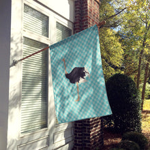 Load image into Gallery viewer, Common Ostrich Blue Check Flag Canvas House Size BB8098CHF