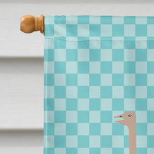 Load image into Gallery viewer, Common Ostrich Blue Check Flag Canvas House Size BB8098CHF