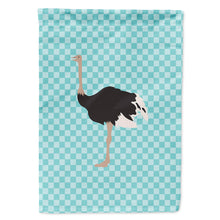 Load image into Gallery viewer, Common Ostrich Blue Check Flag Canvas House Size BB8098CHF