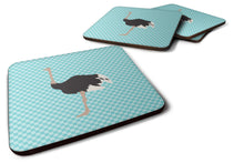 Load image into Gallery viewer, Common Ostrich Blue Check Foam Coaster  BB8098FC