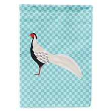 Load image into Gallery viewer, Silver Pheasant Blue Check Flag Canvas House Size BB8103CHF
