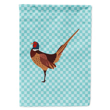 Load image into Gallery viewer, Ring-necked Common Pheasant Blue Check Flag Canvas House Size BB8104CHF