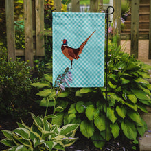 Load image into Gallery viewer, Ring-necked Common Pheasant Blue Check Garden Flag - Outdoor Decorative Yard Flag
