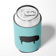 Load image into Gallery viewer, Devon Large Black Pig Blue Check Can or Bottle Hugger BB8105CC