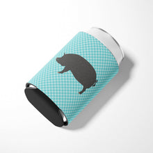 Load image into Gallery viewer, Berkshire Pig Blue Check Can or Bottle Hugger BB8107CC