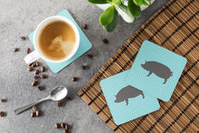 Load image into Gallery viewer, Berkshire Pig Blue Check Foam Coaster  BB8107FC