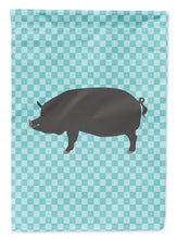 Load image into Gallery viewer, Berkshire Pig Blue Check Garden Flag - Outdoor Decorative Yard Flag