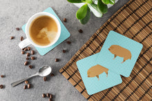 Load image into Gallery viewer, Hungarian Mangalica Pig Blue Check Foam Coaster  BB8108FC