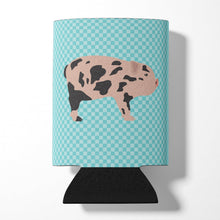 Load image into Gallery viewer, Mini Miniature Pig Blue Check Can or Bottle Hugger BB8109CC