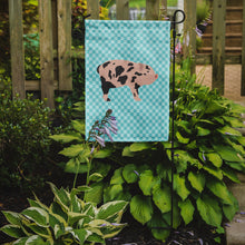 Load image into Gallery viewer, Mini Miniature Pig Blue Check Garden Flag - Outdoor Decorative Yard Flag