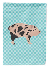 Load image into Gallery viewer, Mini Miniature Pig Blue Check Garden Flag - Outdoor Decorative Yard Flag