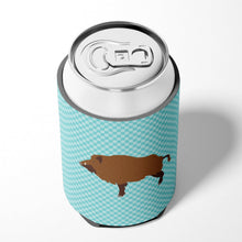 Load image into Gallery viewer, Wild Boar Pig Blue Check Can or Bottle Hugger BB8110CC