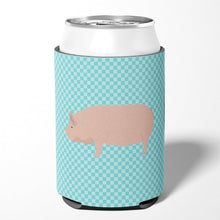 Load image into Gallery viewer, Welsh Pig Blue Check Can or Bottle Hugger BB8111CC