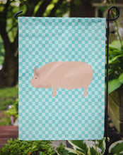 Load image into Gallery viewer, Welsh Pig Blue Check Garden Flag - Outdoor Decorative Yard Flag