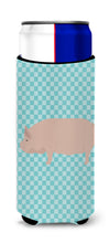 Load image into Gallery viewer, Welsh Pig Blue Check   Hugger for slim cans