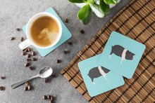 Load image into Gallery viewer, Hampshire Pig Blue Check Foam Coaster  BB8113FC
