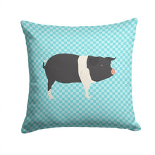 Load image into Gallery viewer, Hampshire Pig Blue Check Throw Pillow - 14x14 Decorative Pillow – Art for Your Home &amp; Patio BB8113PW1414