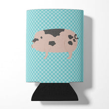 Load image into Gallery viewer, Gloucester Old Spot Pig Blue Check Can or Bottle Hugger BB8114CC