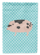 Load image into Gallery viewer, Gloucester Old Spot Pig Blue Check Garden Flag - Outdoor Decorative Yard Flag