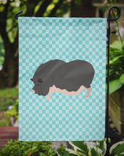 Load image into Gallery viewer, Vietnamese Pot-Bellied Pig Blue Check Garden Flag - Outdoor Decorative Yard Flag