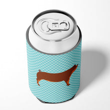 Load image into Gallery viewer, Duroc Pig Blue Check Can or Bottle Hugger BB8116CC