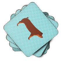 Load image into Gallery viewer, Duroc Pig Blue Check Foam Coaster  BB8116FC