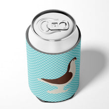 Load image into Gallery viewer, Large Pigeon Blue Check Can or Bottle Hugger BB8117CC