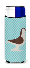 Load image into Gallery viewer, Large Pigeon Blue Check   Hugger for slim cans