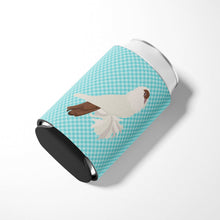Load image into Gallery viewer, German Helmet Pigeon Blue Check Can or Bottle Hugger BB8118CC