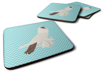 Load image into Gallery viewer, German Helmet Pigeon Blue Check Foam Coaster  BB8118FC