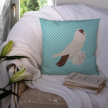 Load image into Gallery viewer, German Helmet Pigeon Blue Check Throw Pillow - 14x14 Decorative Pillow – Art for Your Home &amp; Patio BB8118PW1414