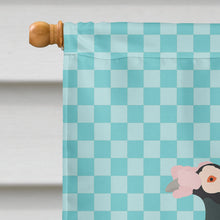 Load image into Gallery viewer, English Carrier Pigeon Blue Check Flag Canvas House Size BB8119CHF
