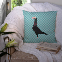Load image into Gallery viewer, English Carrier Pigeon Blue Check Throw Pillow - 14x14 Decorative Pillow – Art for Your Home &amp; Patio BB8119PW1414