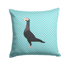 Load image into Gallery viewer, English Carrier Pigeon Blue Check Throw Pillow - 14x14 Decorative Pillow – Art for Your Home &amp; Patio BB8119PW1414