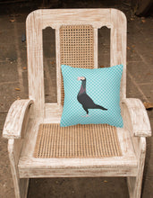Load image into Gallery viewer, English Carrier Pigeon Blue Check Fabric Decorative Pillow BB8119PW1818