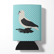 Load image into Gallery viewer, Saxon Fairy Swallow Pigeon Blue Check Can or Bottle Hugger BB8120CC