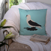 Load image into Gallery viewer, Saxon Fairy Swallow Pigeon Blue Check Throw Pillow - 14x14 Decorative Pillow – Art for Your Home &amp; Patio BB8120PW1414