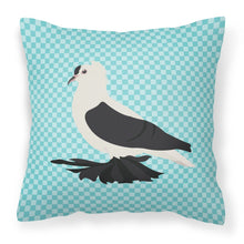 Load image into Gallery viewer, Saxon Fairy Swallow Pigeon Blue Check Fabric Decorative Pillow BB8120PW1818