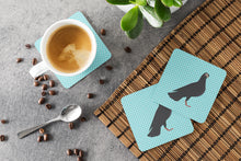 Load image into Gallery viewer, Budapest Highflyer Pigeon Blue Check Foam Coaster  BB8121FC