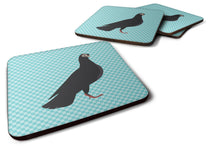 Load image into Gallery viewer, Budapest Highflyer Pigeon Blue Check Foam Coaster  BB8121FC